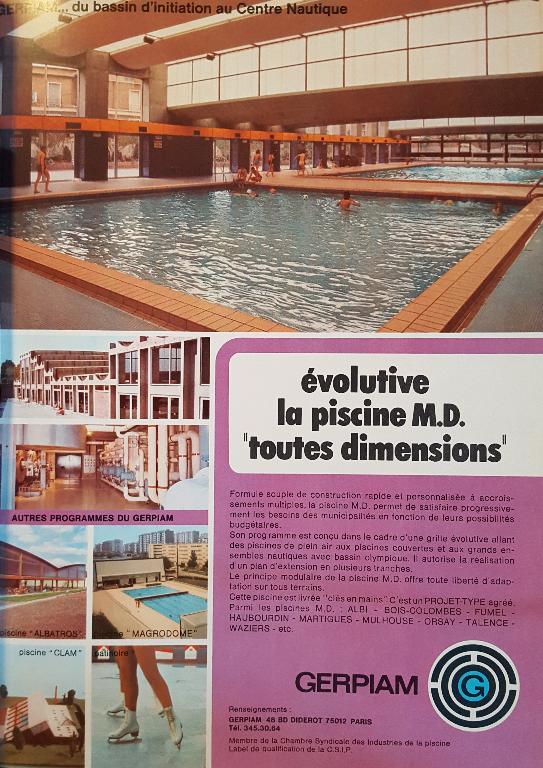 Les piscines des Trente Glorieuses