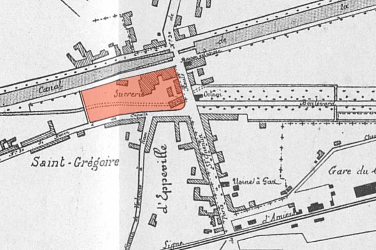 Ancienne sucrerie de betteraves Letombe, puis Legrand et Cie, puis Bocquet, devenue cité ouvrière de la Clouterie