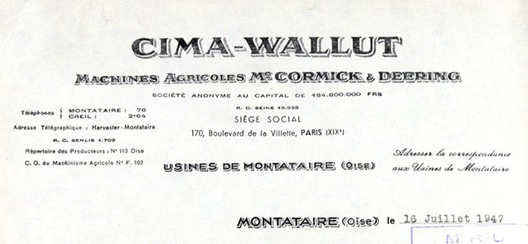 Ancienne usine de matériel agricole Wallut, puis CIMA-Wallut, puis CIMA, puis International Harvester France, puis Krone, puis entrepôt industriel et câblerie