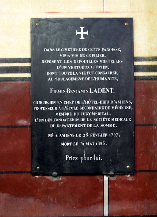 Tombeau (stèle funéraire) de Firmin Benjamin Ladent