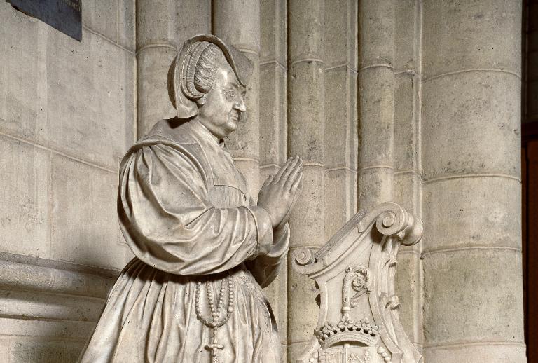 Élément d'un monument funéraire : priant de Madeleine de Crèvecœur (?), dit à tort de l'abbesse Henriette de Lorraine