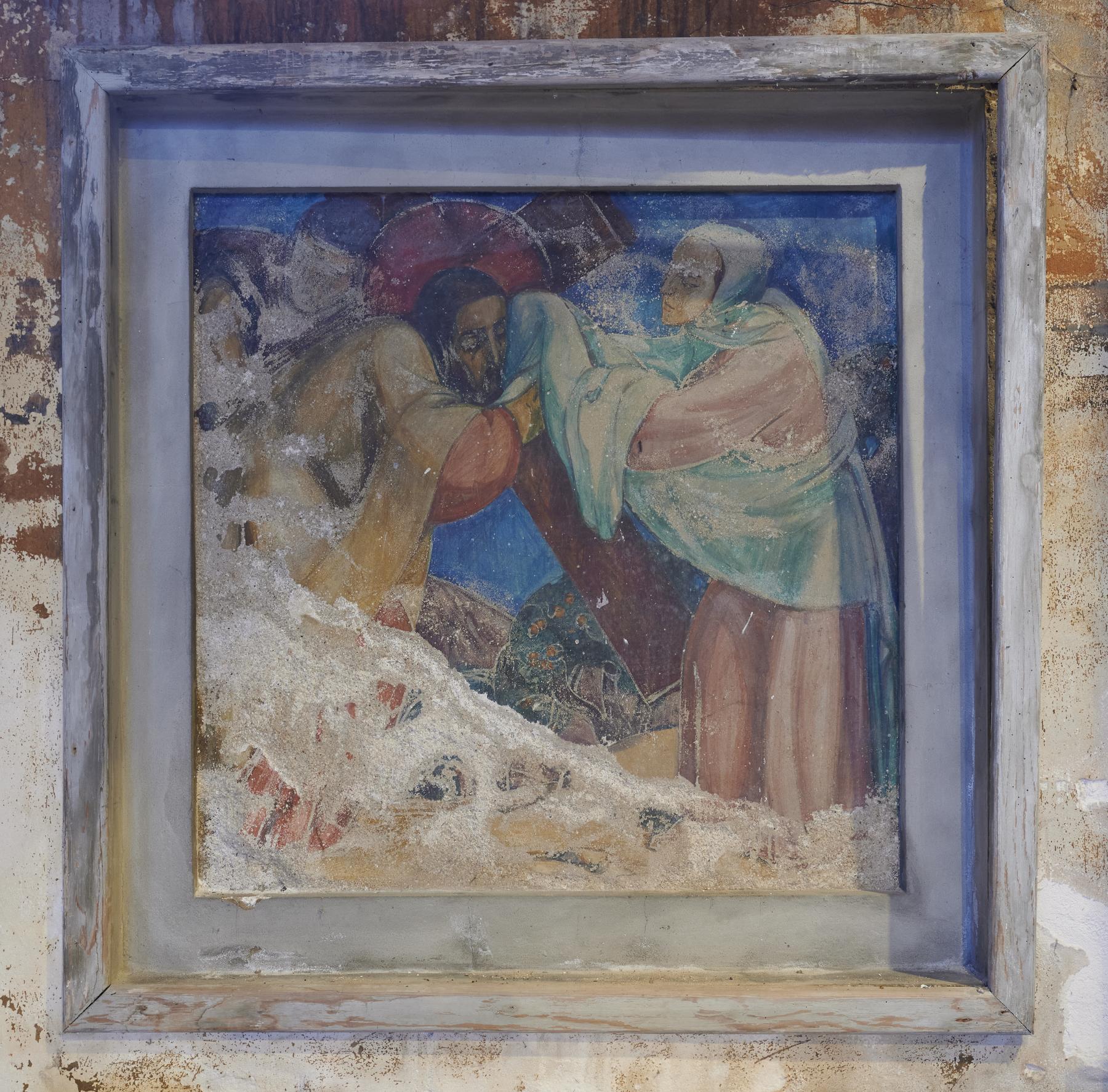 Ensemble de peintures murales de style Art déco