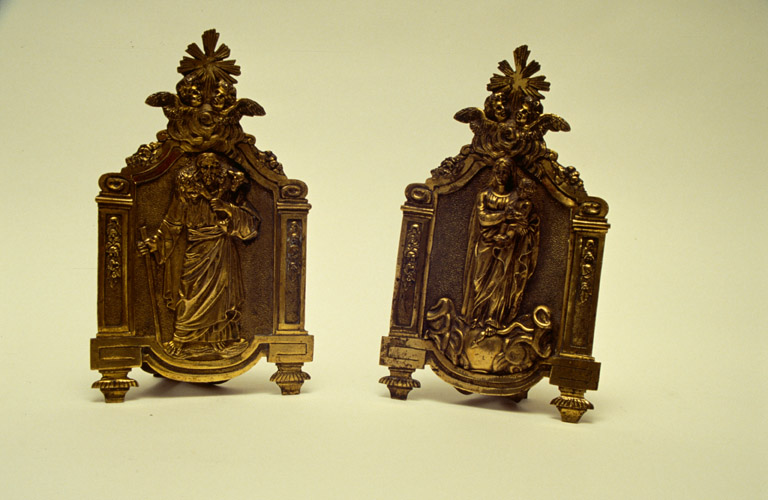 Baisers de paix, bronze doré, 19e siècle.