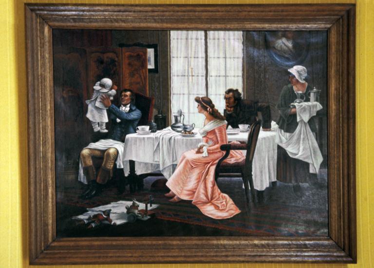 Tableau : le maréchal Brune chez Camille Desmoulins, le 29 mars 1794