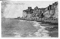 Le front de mer et les falaises non aménagées, carte postale, 1er quart 20e siècle (coll. part.).