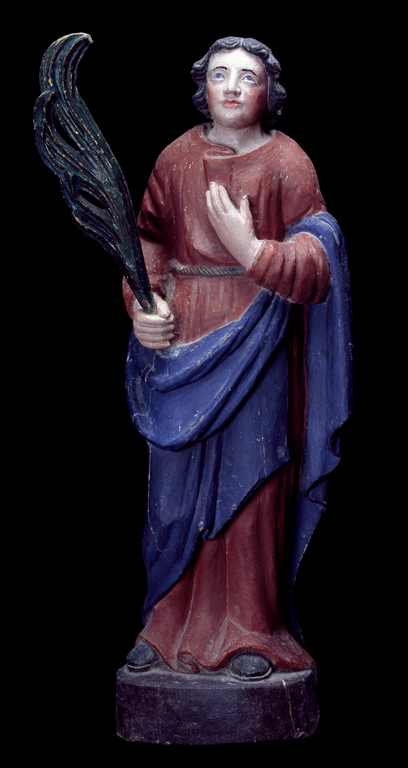 Ensemble de deux statuettes : saint Vinoc, saint Julien