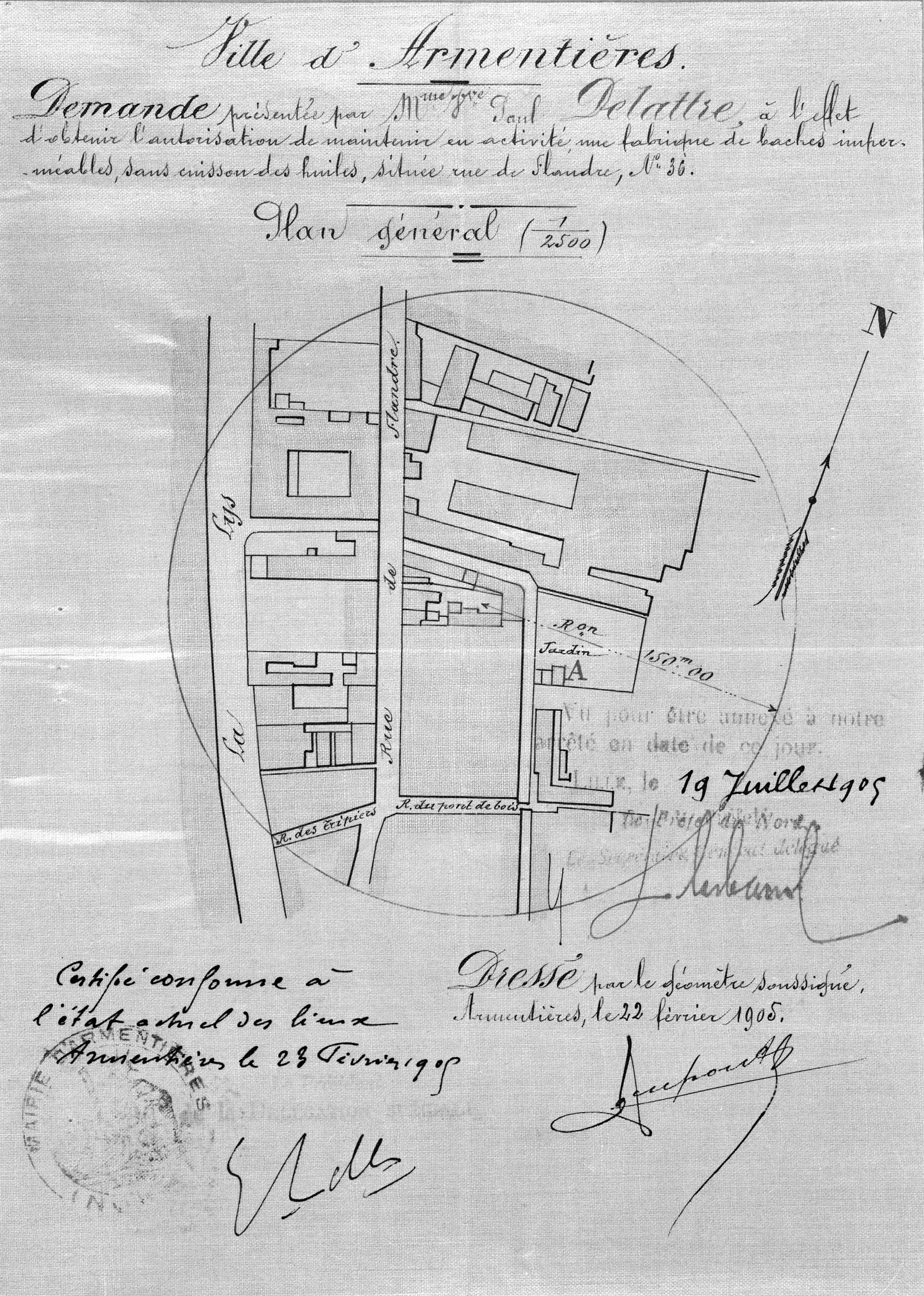 Usine de teinturerie Delattre, puis usine de confection Debosque, puis usine de chaudronnerie Manset (détruit)