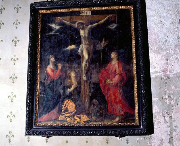 Tableau : La Crucifixion avec la Vierge, saint Jean et Marie-Madeleine