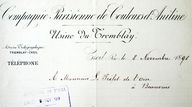 Papier à lettre à en-tête de l'usine, 1898 (AD Oise ; 5Mp2456/1).