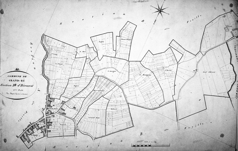 Le canton de Noyon : le territoire de la commune de Grandrû