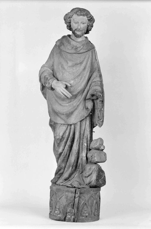 Statue (demi-nature) : saint Etienne (?)