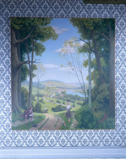 Oeuvre signée P. Ladureau, huile sur toile, 1er quart 20e siècle.