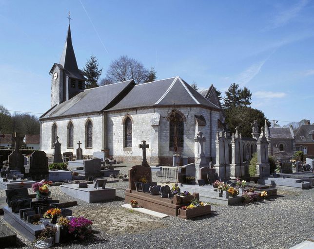 Église paroissiale Saint-Sulpice et cimetière de Ribeaucourt