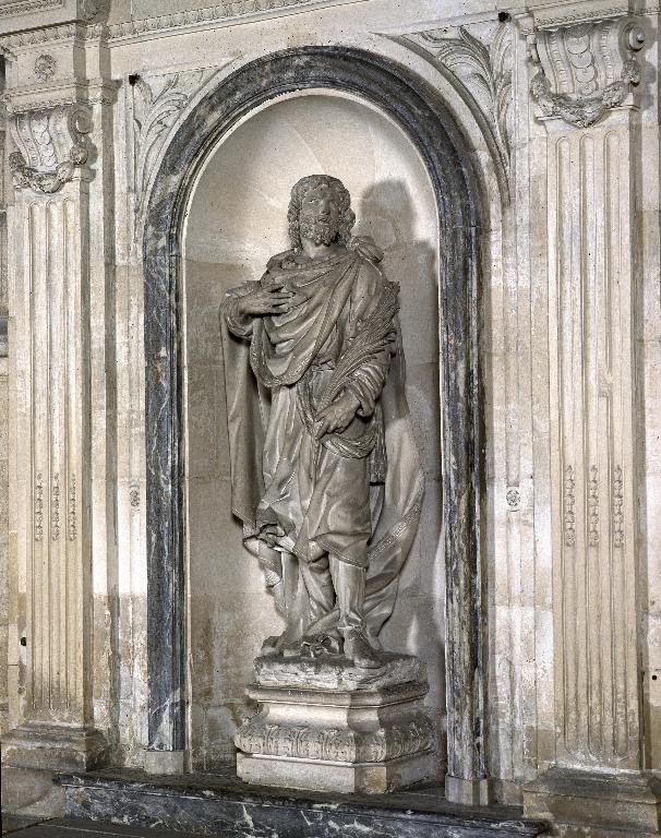Ensemble de six statues (grandeur nature) : saint Gervais et saint Protais, saint Rufin et saint Valère, saint Pierre et saint Paul