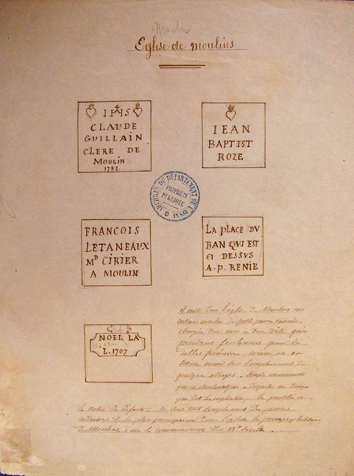 Les objets mobiliers de l'église paroissiale Saint-Pierre de Moulins