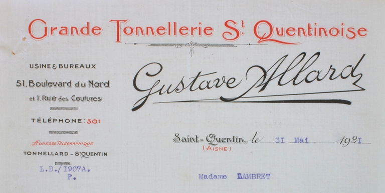 Ancienne Grande Tonnellerie Saint-Quentinoise, puis fonderie de la Société Industrielle des Fontes (SIF), puis CITEF