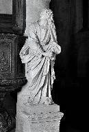 Éléments d'un groupe sculpté : deux statues d'un Calvaire (la Vierge et saint Jean)