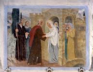Ensemble de deux peintures monumentales : Rencontre à la Porte Dorée et Présentation de la Vierge au Temple