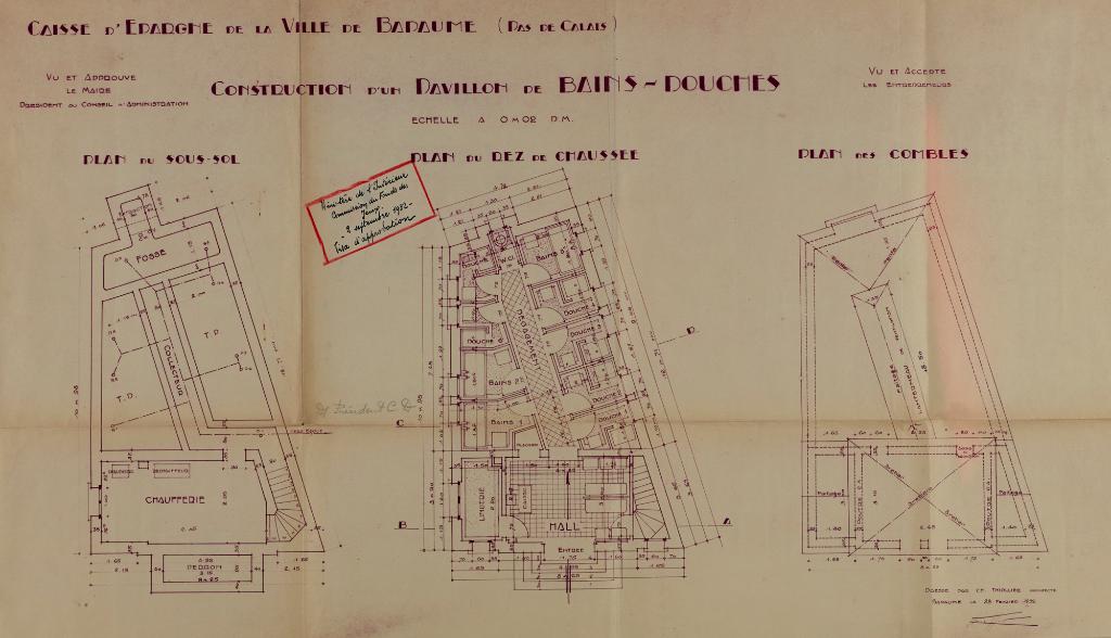 Anciens bains-douches de la Caisse d'épargne de Bapaume (détruits)