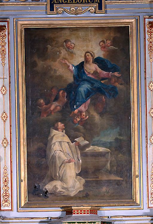 Tableau d'autel : Apparition de la Vierge à saint Bruno