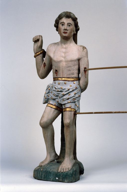 Statue (statuette) : saint Sébastien