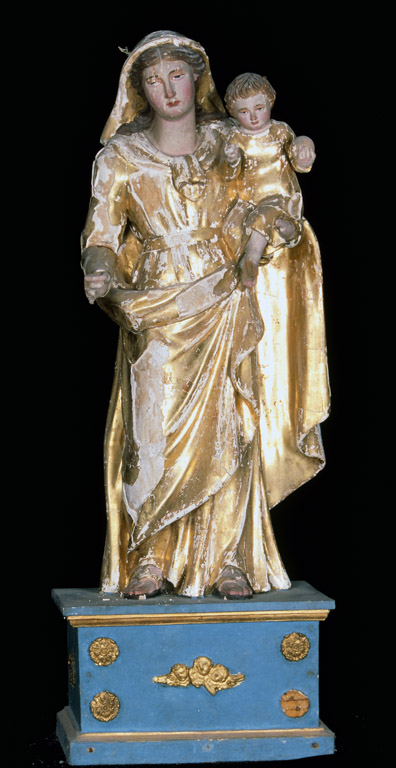 Statue de procession (statuette) : Vierge à l'Enfant