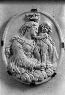 Bas-relief : le Couronnement de la Vierge par l'Enfant Jésus