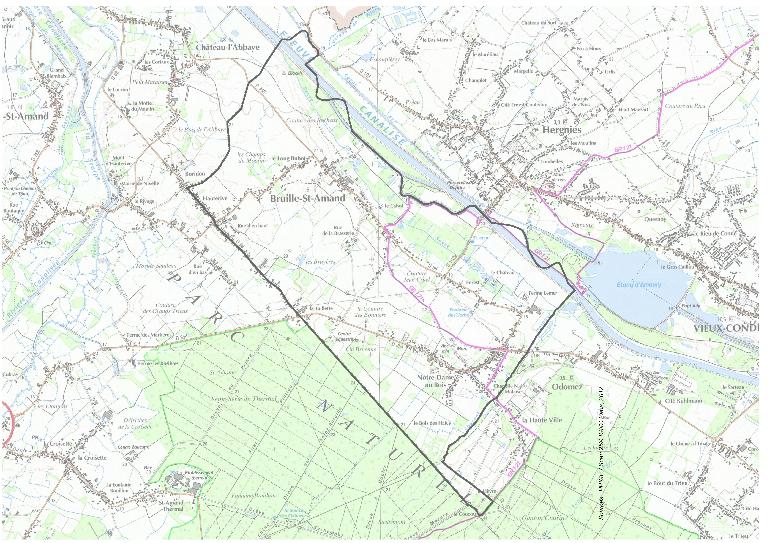 Le territoire communal de Bruille-Saint-Amand