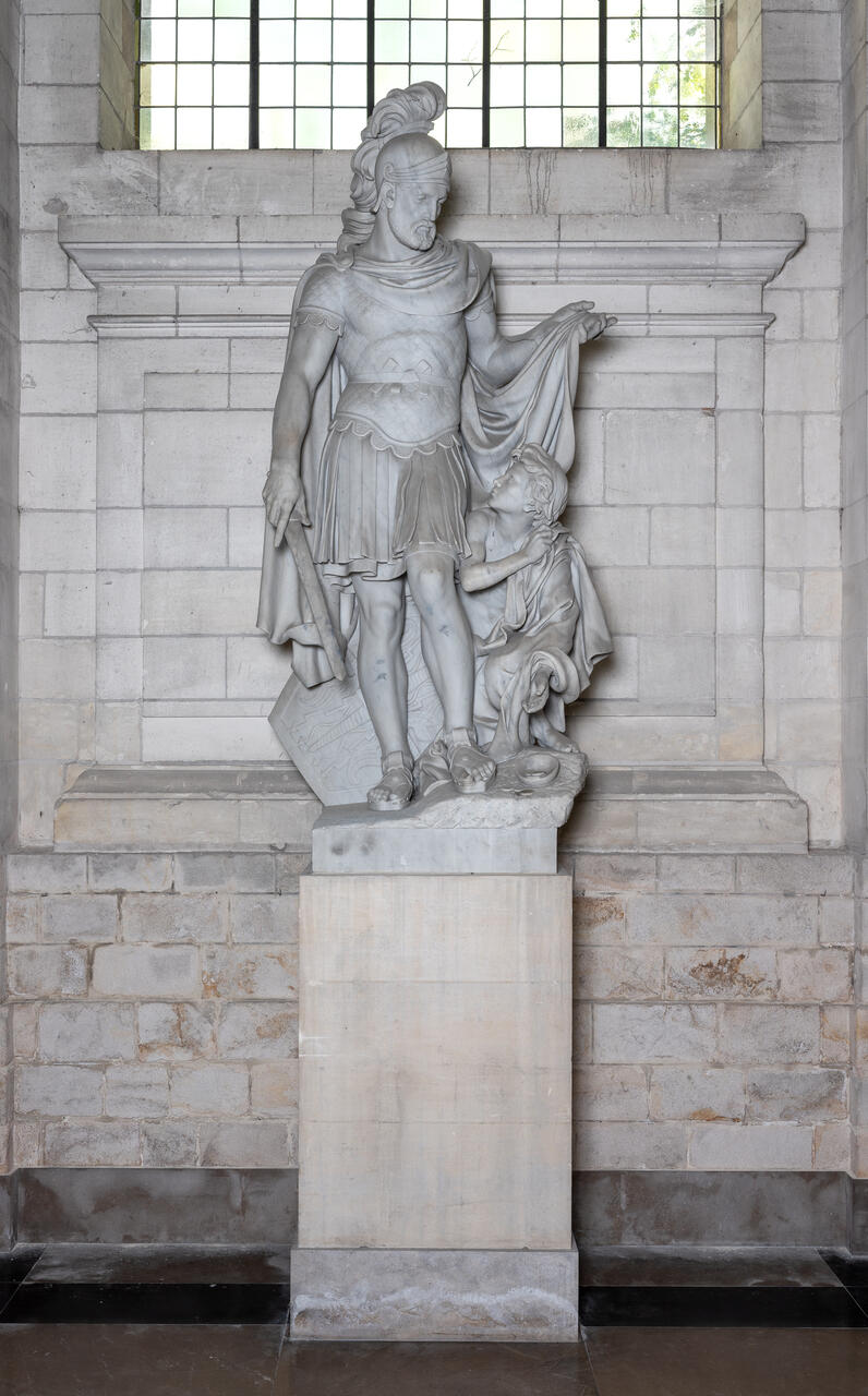 Groupe sculpté : La Charité de saint Martin