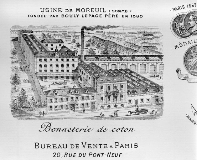 Ancienne usine de bonneterie Bouly Alfred et Cie, devenue usine de teinturerie, dite Teinturerie de Moreuil