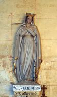 Statue (petite nature) : Sainte Catherine d'Alexandrie