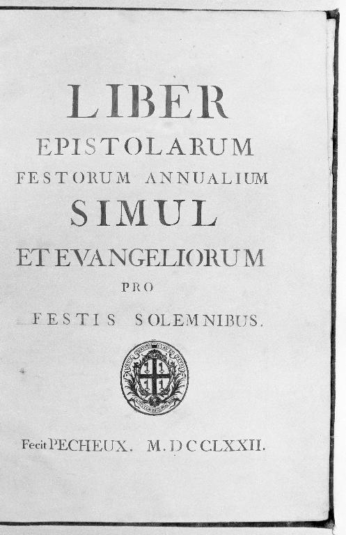Manuscrit (épistolaire, évangéliaire) : Liber Epistolarum