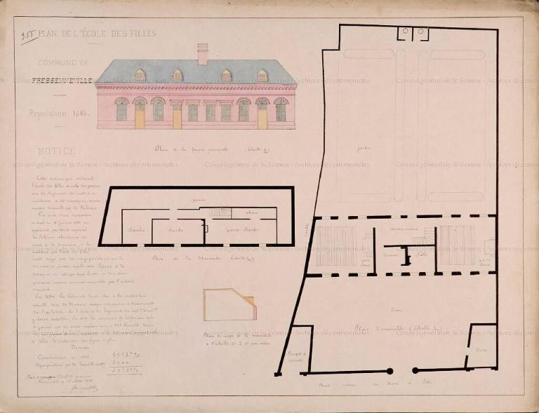 Ancienne école primaire mixte et mairie, devenue école de filles de Fressenneville (actuelle garderie d'enfants dite Nid d'ange)