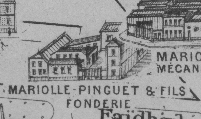 Ancienne fonderie et grillage de tissu Vacarie, fonderie Grare-Carrois, puis Havequez et Cie, puis Mariolle-Pinguet, magasin coopérative La Fraternelle de Saint-Quentin