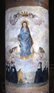 Peinture monumentale : Assomption avec deux groupes de donateurs