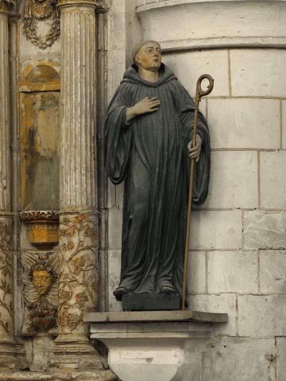 Statues en pendant (petite nature) : Saint Benoît de Nursie, Sainte Scholastique