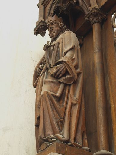 Ensemble de deux statues : David, sainte Cécile