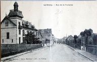 La rue de la Fontaine, actuelle rue du Capitaine Guy-Dath, carte postale, 1er quart 20e siècle (coll. part.).