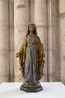 Ensemble de 4 statuettes : L'Ange Gardien, Notre-Dame de Montcornet, Notre-Dame du Rosaire, Saint Louis de Gonzague