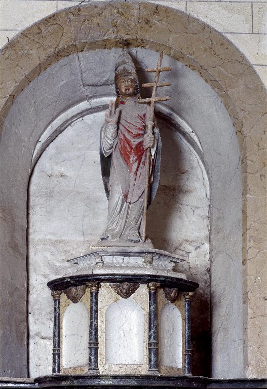 Statue (petite nature) : saint Clément