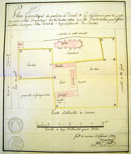 Église paroissiale et cimetière (étudié) Saint-Riquier de Dreuil-lès-Amiens