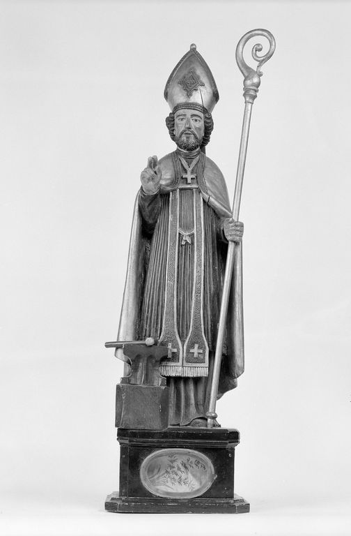 Statue-reliquaire (statuette) : saint Eloi