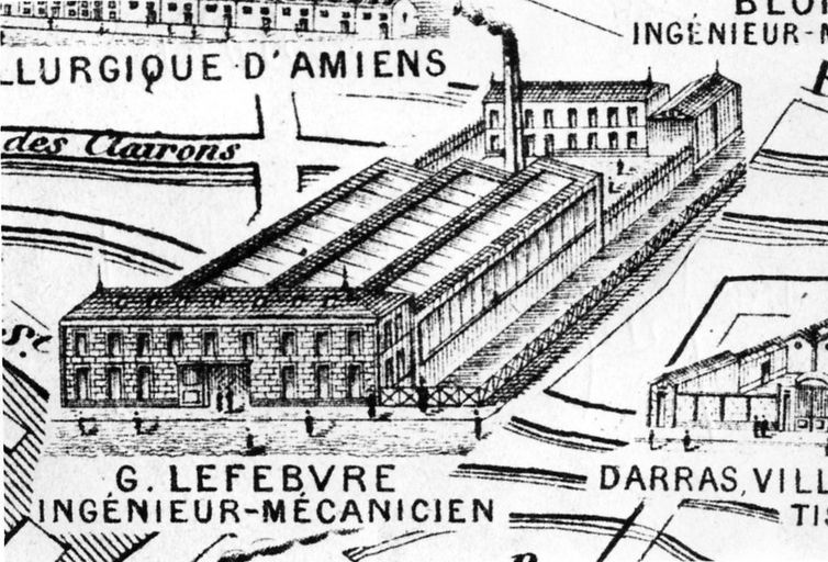 Ancienne usine de construction mécanique Lefebvre, devenue usine de teinturerie Benoist Frères, puis Benoît et Cie