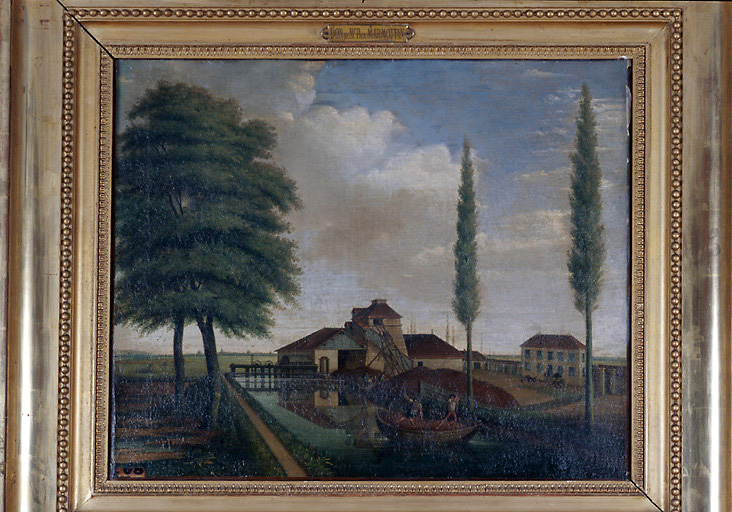 Tableau : Vue d'une fabrique de tan