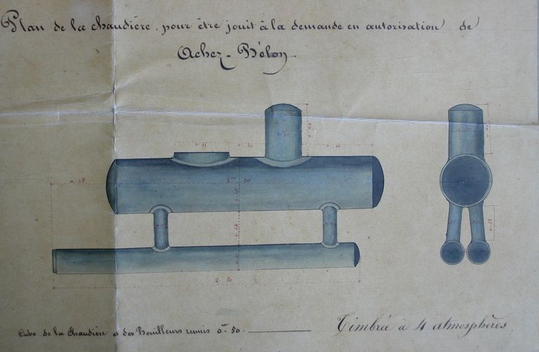 Ancienne usine de préparation de produits textiles (carderie) Achez, puis cartonnerie Ramousset