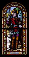 Verrière à personnages : saint Hubert (baie 15)