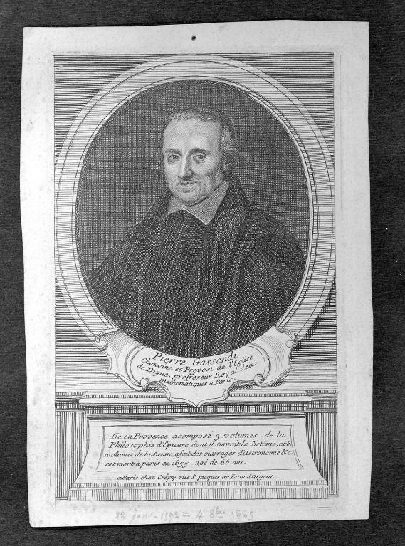 Estampe : Portrait de Pierre Gassendi