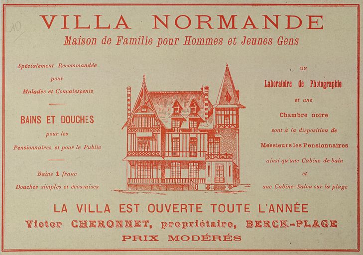 Ancienne maison de villégiature, dite Villa Normande, devenue hôpital marin, dit villa Normande, puis maison de repos