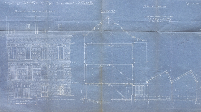 Ancienne broderie mécanique et tissage G. Michel et Fils, puis Société Textile de Saint-Quentin, bonneterie Mention-Lefèvre