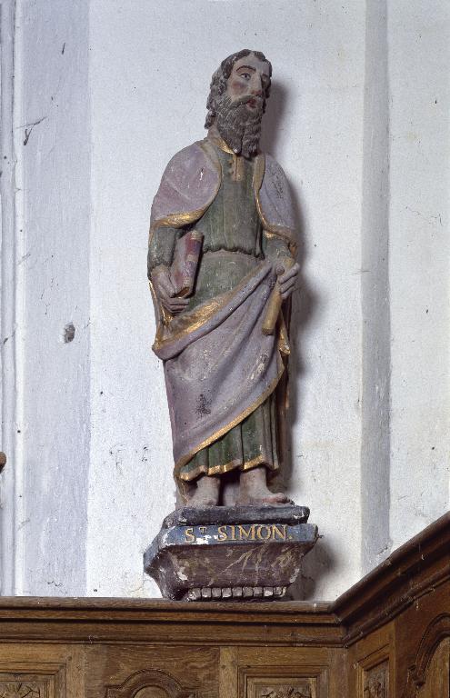 Statue (petite nature) : saint Simon